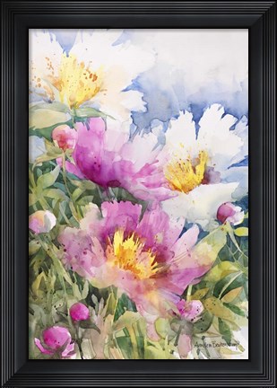 Framed Peony Performance Print