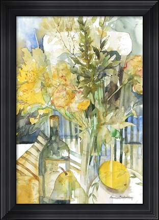 Framed Striped Cloth Print