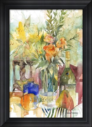 Framed Blue Bottle Print