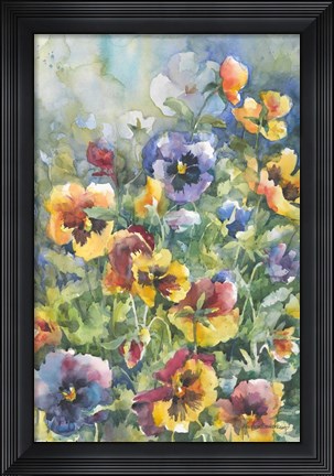Framed Picture Perfect Pansies Print