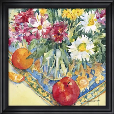 Framed Floral Tableau Print