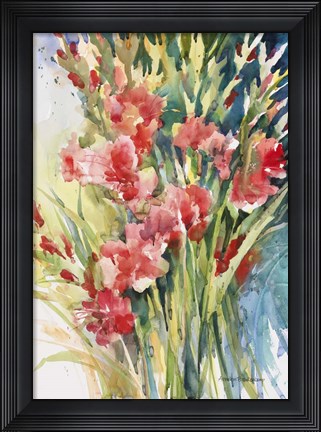 Framed Gladiola Bunch Print