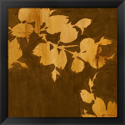 Framed Falling Leaves II Print