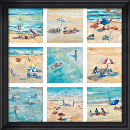 Framed Day at the Beach Print