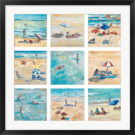 Framed Day at the Beach Print