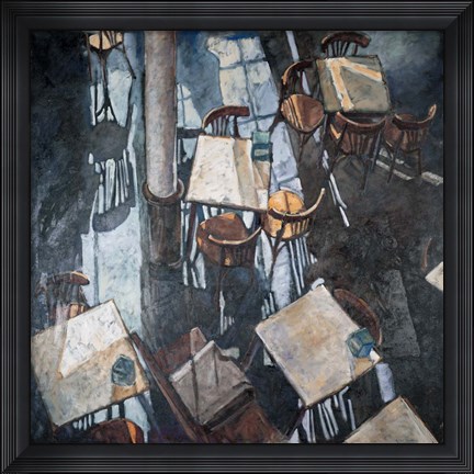 Framed Shadows at the Zurich Cafe Print