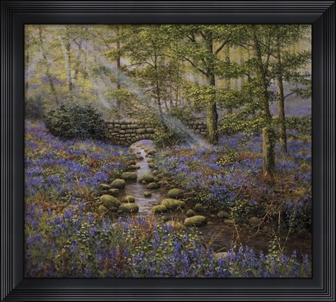 Framed Bluebell Bridge Print