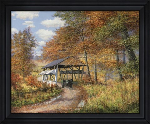 Framed Covered Bridge Print