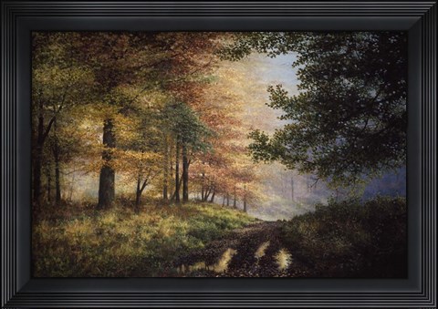Framed Fall In The Pines Print