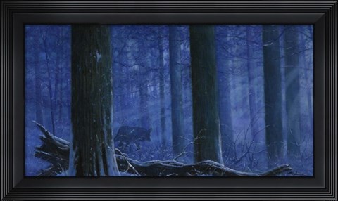 Framed Blue Wolf Print