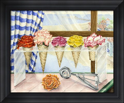 Framed Begonias A La Mode Print