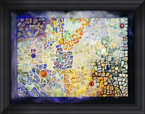 Framed Costa Rican Mosaic Print