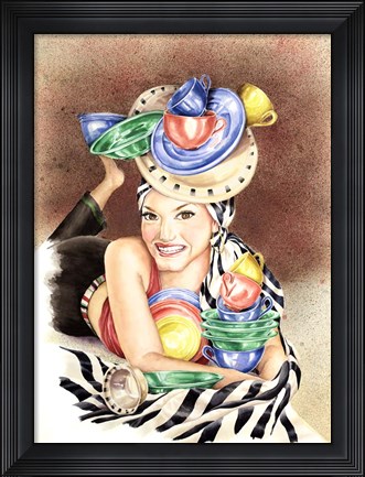 Framed My Baby&#39;s Not A Dish, She&#39;s The Whole Set Of China Print