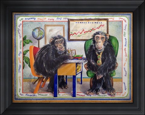 Framed Monkey Business Print