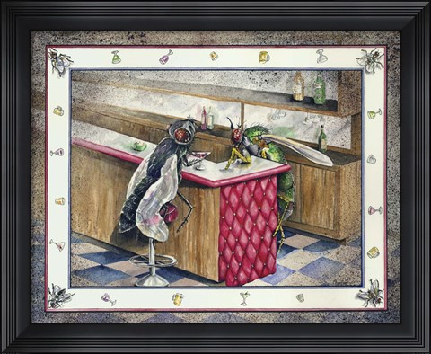Framed Bar Flies Print