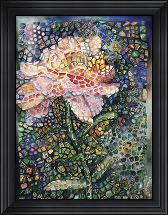 Framed Mosaic Flower Print
