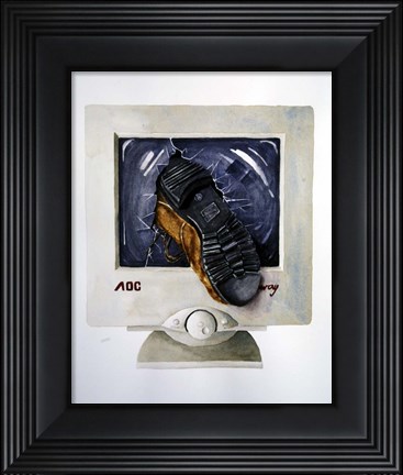 Framed Computer Trouble Print