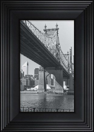 Framed Bridge over a River Print