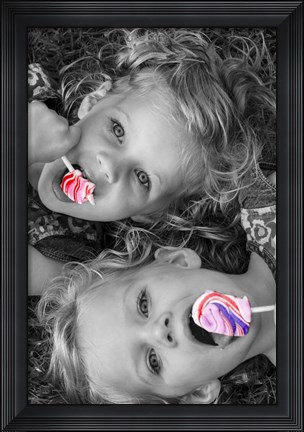 Framed Lollipop Twins Print