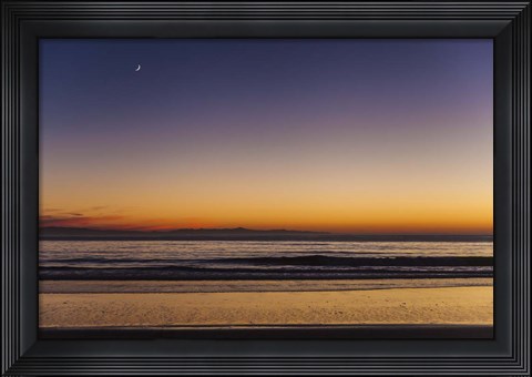 Framed Moonrise Sunset Print
