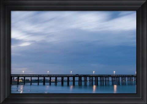 Framed Pier Blue Sky Print