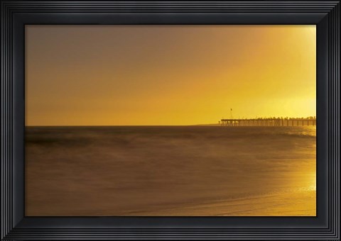 Framed Pier Orange Print