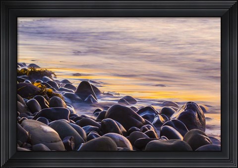 Framed Wet Rock Reflections Print