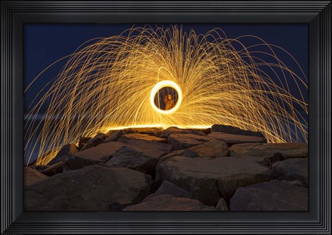 Framed Ponto Bursting Print