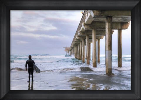 Framed Sizing Up the Surf Print
