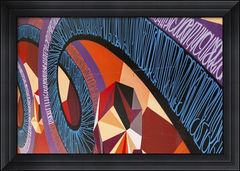 Framed Graffiti Swirl Print