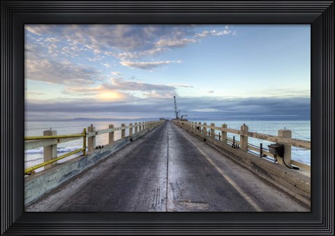 Framed Carpinteria Pier View I Print