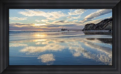 Framed Clouds In The Sand Print