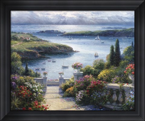 Framed Harbor Garden Print