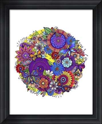 Framed Butterfly Garden Print