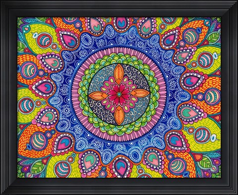 Framed Mardi Gras Mandala Print
