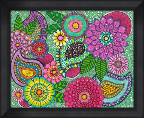 Framed Paisley Garden Print