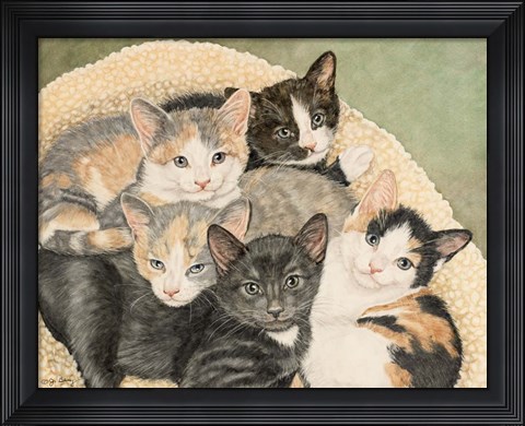 Framed Gracie&#39;s Kittens Print