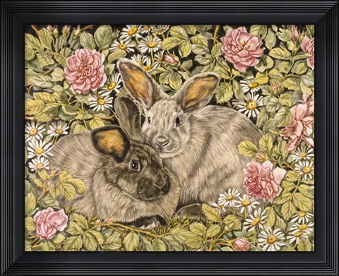 Framed Daisy &amp; Rose Print