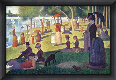 Framed Sunday Afternoon on the Island of La Grande Jatte Print