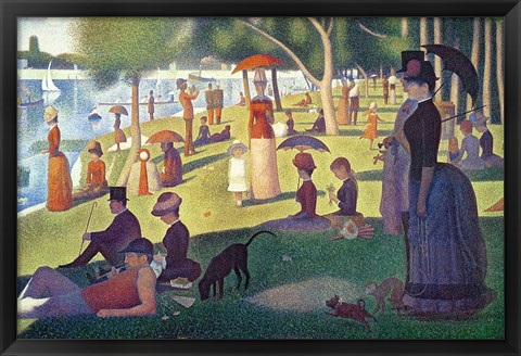 Framed Sunday Afternoon on the Island of La Grande Jatte Print