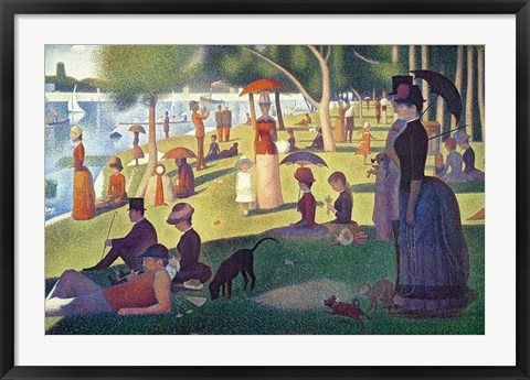 Framed Sunday Afternoon on the Island of La Grande Jatte Print