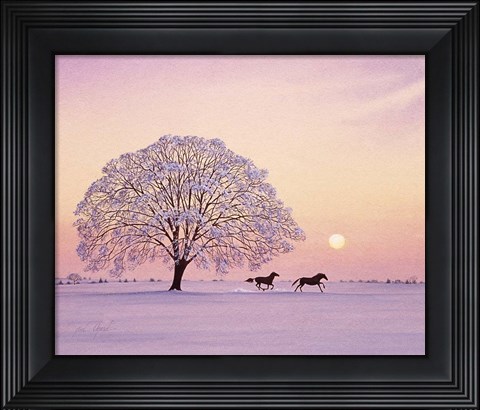 Framed Winter&#39;s Evening Print