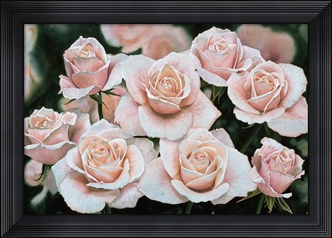 Framed Rose Bouquet Print