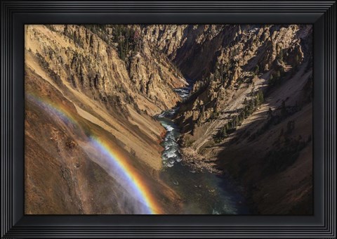 Framed Brink of Lower Falls Print