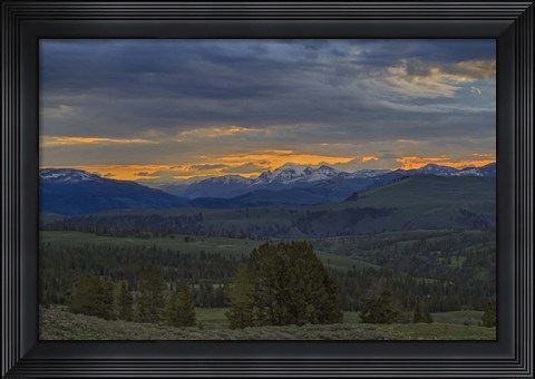 Framed Yellowstone Sunrise Print