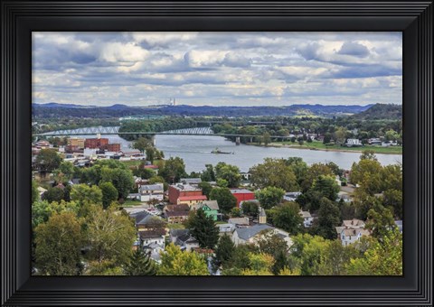 Framed Marietta Oh And Ohio River Print