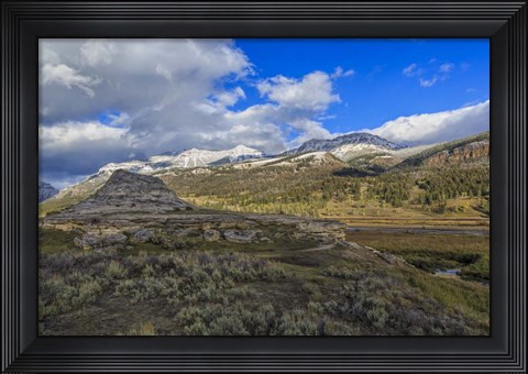 Framed Soda Butte In Yellowstone Print