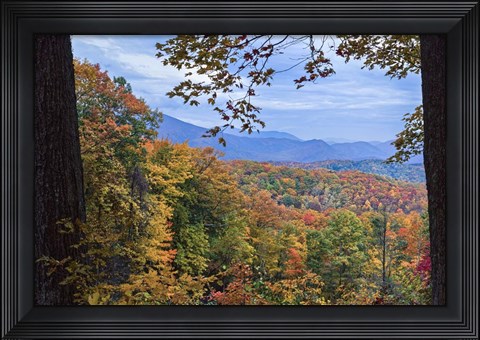 Framed Window To The Smoky Mountains Print