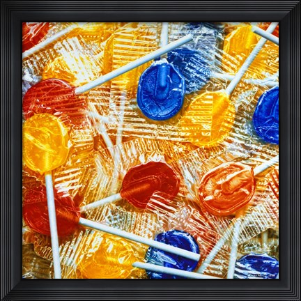 Framed Lollipops Print