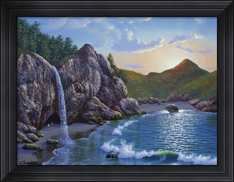 Framed Mc Way Cove Sunset Print